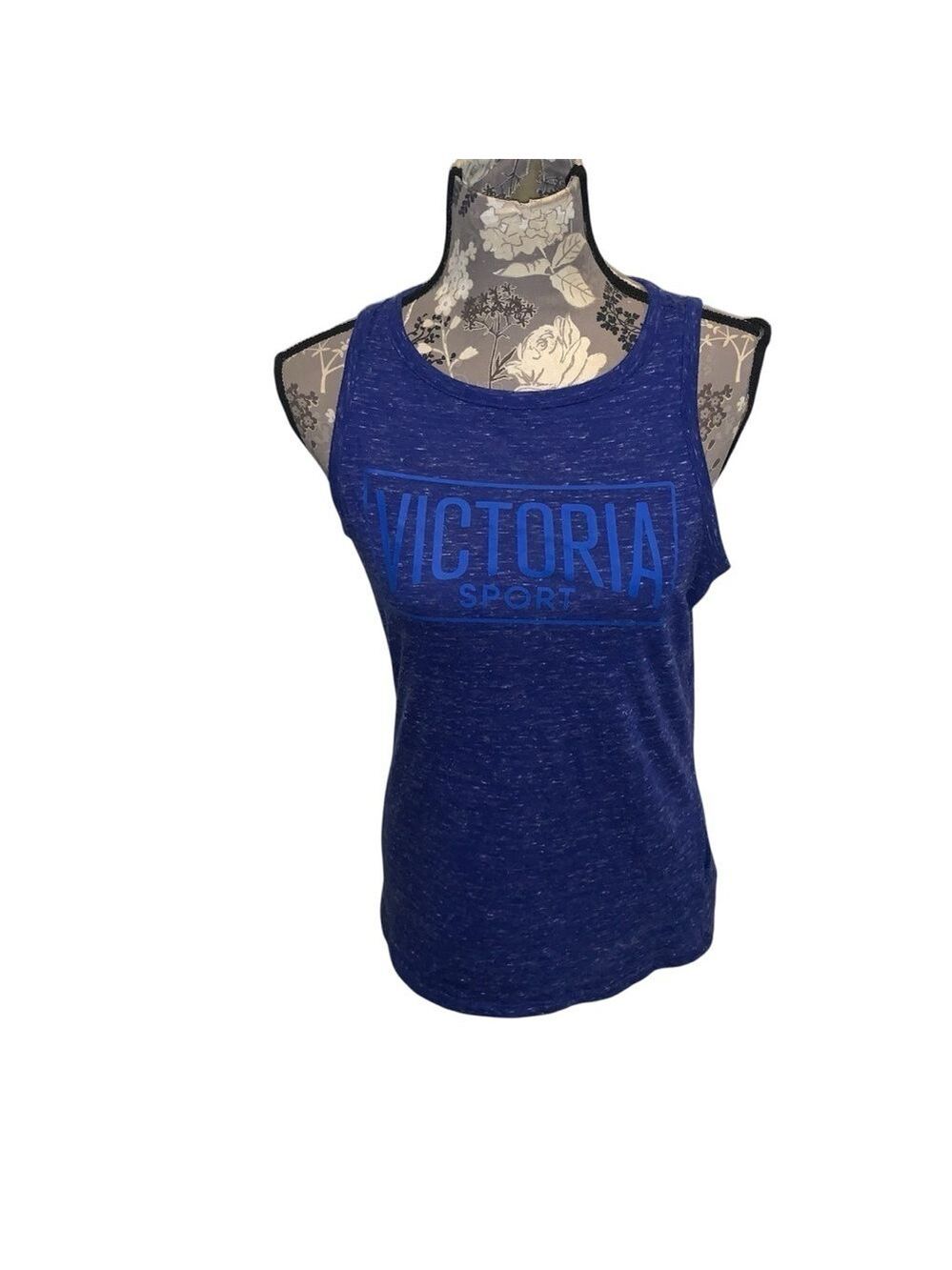 VICTORIA SECRET SPORT Blue Strappy Back Tank size small